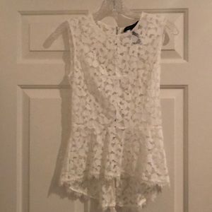 BCBG Lace Peplum Top